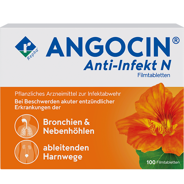 Angocin ist ein pflanzliches Arzneimittel aus Kapuzinerkresse und Meerrettich. Es wird bei Blasenentzündungen und Erkältungen eingesetzt.